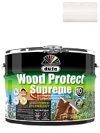 Пропитка декоративная для защиты древесины Dufa Wood Protect Supreme белая 9 л
