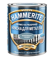 Краска для металлических поверхностей алкидная Hammerite молотковая голубая 0,75 л