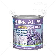 Эмаль универсальная Alpa Ecolaque полуматовая белая 0,5 л