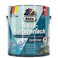 Эмаль для окон и дверей влагорегулирующая Dufa Aqua-Fensterlack глянцевая белая 2 л