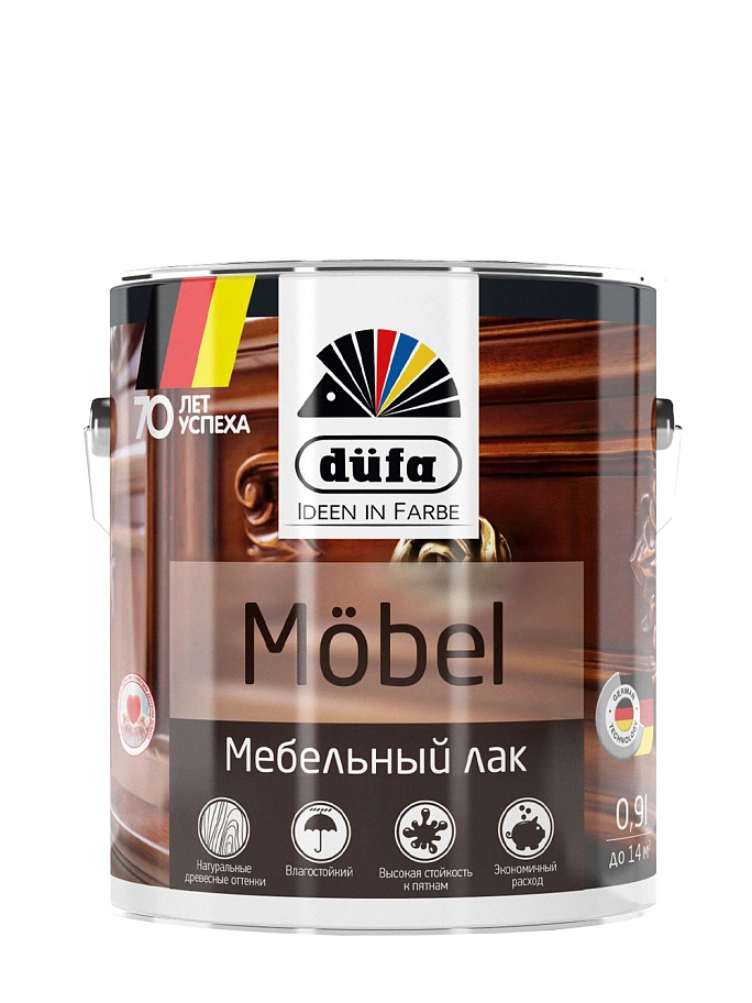 Лак мебельный Dufa MOBEL белый 0,9 л