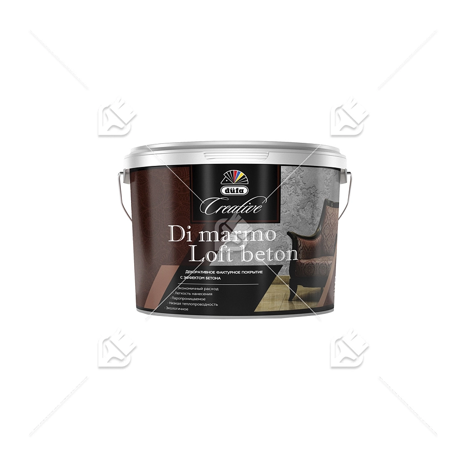 Покрытие декоративное Dufa Creative Di Marmo эффект бетона 9 кг