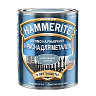 Краска для металлических поверхностей алкидная Hammerite молотковая голубая 0,75 л