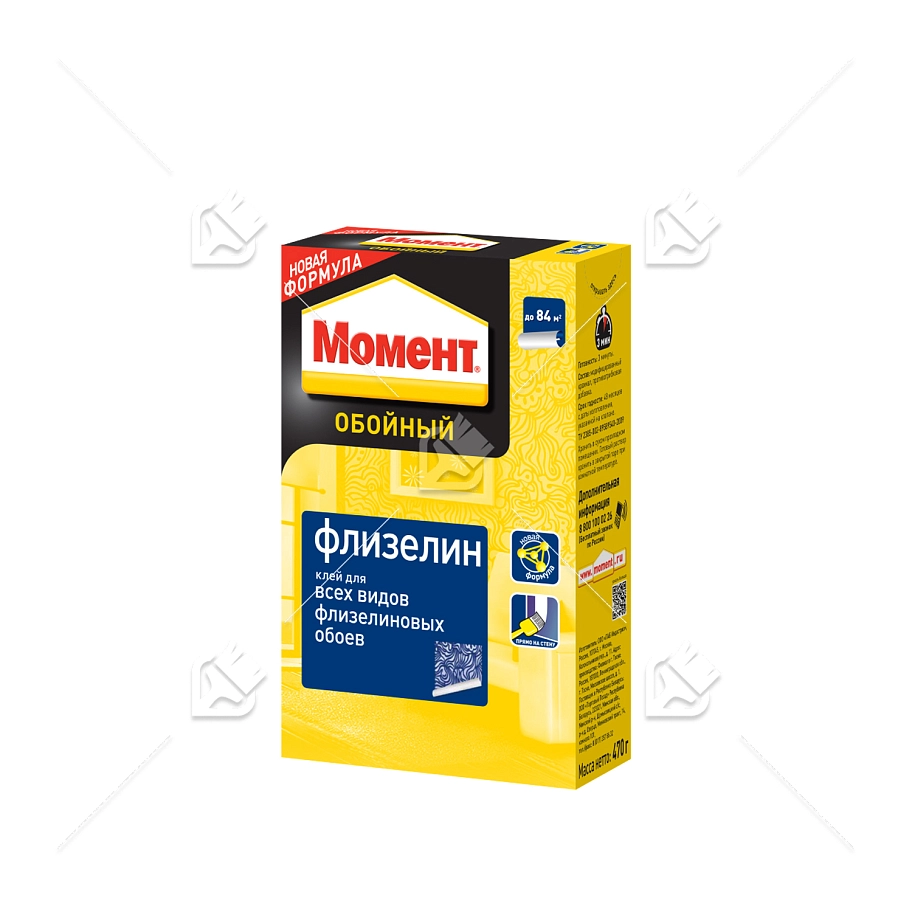 Клей обойный для флизелиновых обоев Момент Флизелин 470 г