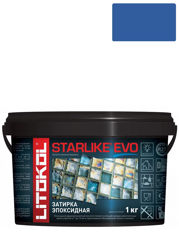 Затирка эпоксидная Litokol Starlike Evo S.350 сапфировый 1 кг.