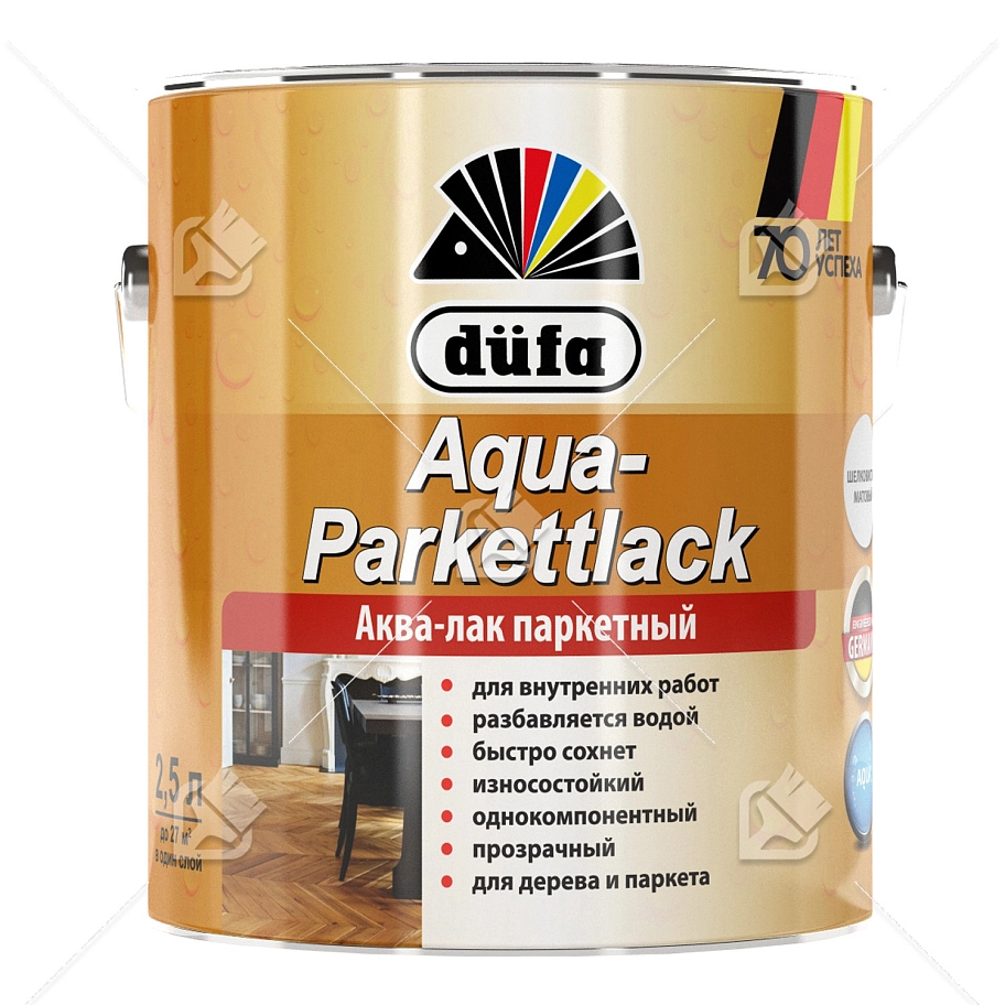 Dufa Лак AQUA-PARKETTLACK блестящий 750мл