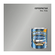 Краска для металлических поверхностей алкидная Hammerite гладкая RAL 9006 серебристая 0,75 л.