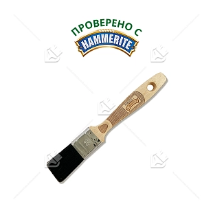 Кисть плоская Handmaler PRO YELLOW черная смешанная щетина буковая ручка 30 мм.