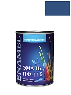 Эмаль ПФ-115 универсальная алкидная Простокрашено синяя 1,8 кг