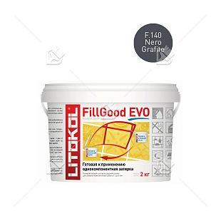Затирка полиуретановая Litokol FillGood EVO F.140 черный графит 2 кг