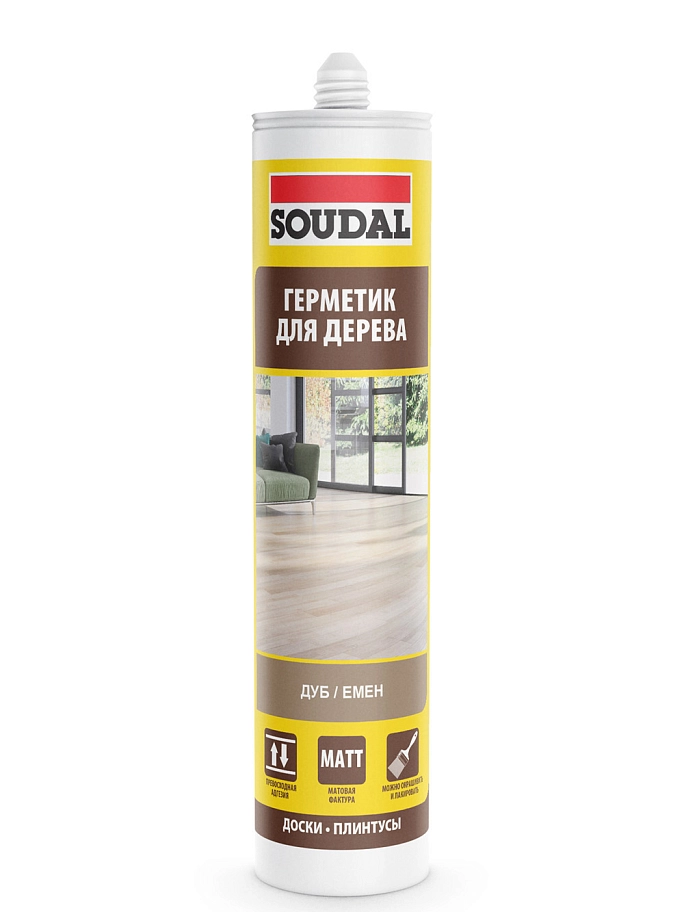 Герметик акриловый паркетный Soudal дуб 280 мл.