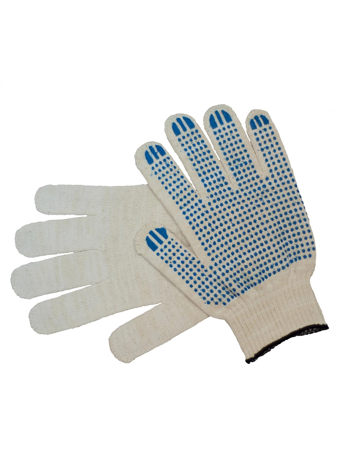 Перчатки 10-й класс, 6 нитей, с ПВХ