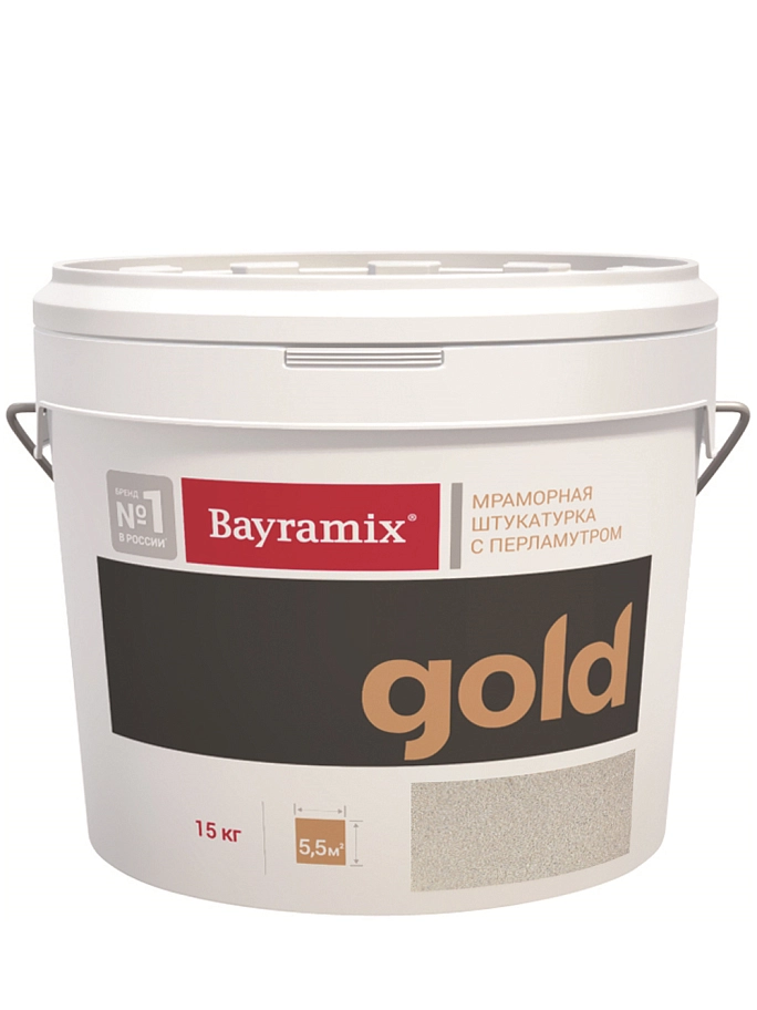 Штукатурка декоративная мраморная Bayramix GOLD Minera крупная фракция GR102 15 кг