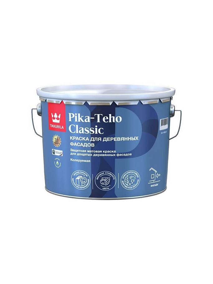Краска для деревянных фасадов Tikkurila PIKA-TEHO CLASSIC A матовая 9л