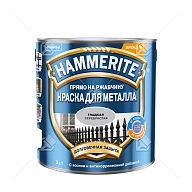 Краска для металлических поверхностей алкидная Hammerite гладкая RAL 9006 серебристая 2,2 л.