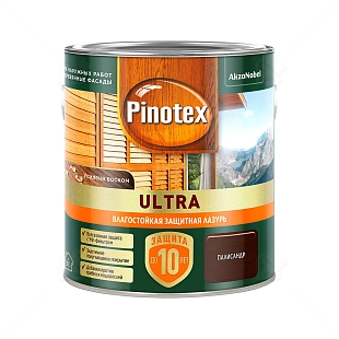 Пропитка декоративная для защиты древесины Pinotex Ultra AWB полуглянцевая палисандр 2,5 л