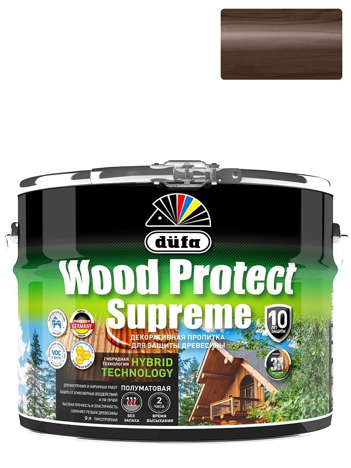 Dufa Wood Protect Supreme Пропитка декоративная для защиты древесины