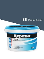 Затирка для швов до 10 мм водоотталкивающая Церезит СЕ 40 Аквасатик 88 темно-синяя 2 кг