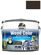Кроющий антисептик Dufa Wood Color темный шоколад 9 л