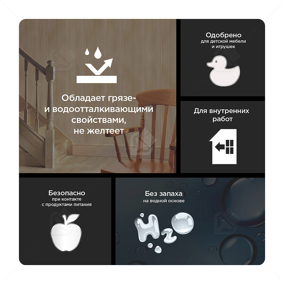 Лак для дерева на водной основе колеруемый Pinotex Lacker Aqua 70 глянцевый 1 л. 