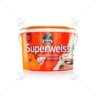 Краска для стен и потолков водно-дисперсионная Dufa Superweiss RD4 глубокоматовая белая 2,5 л.