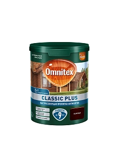 Пропитка декоративная для защиты древесины Omnitex Classic Plus 3 в 1 палисандр 0,9 л