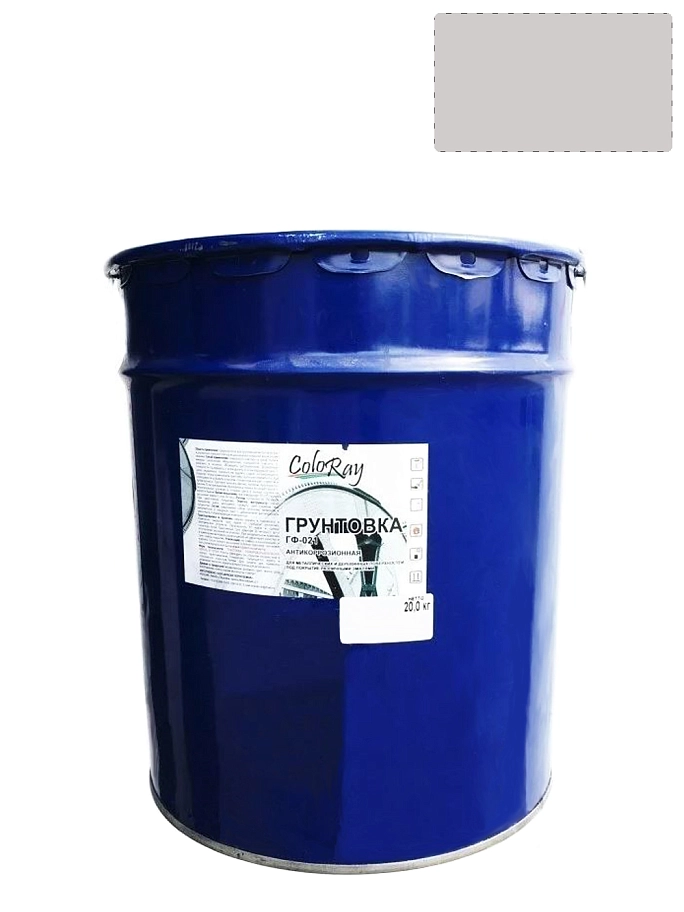 Грунт ГФ-021 по металлу и дереву Краски Черноземья серый 20 кг.
