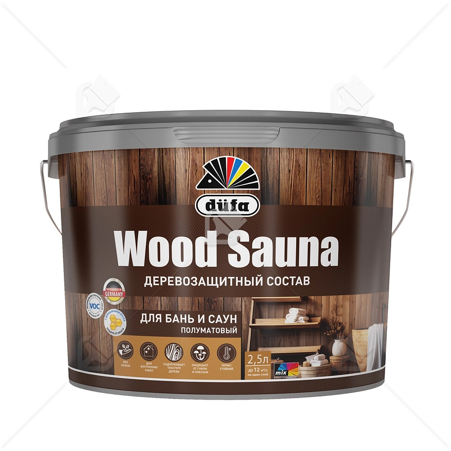 Лак для бань и саун Dufa Wood Sauna 2,5 л