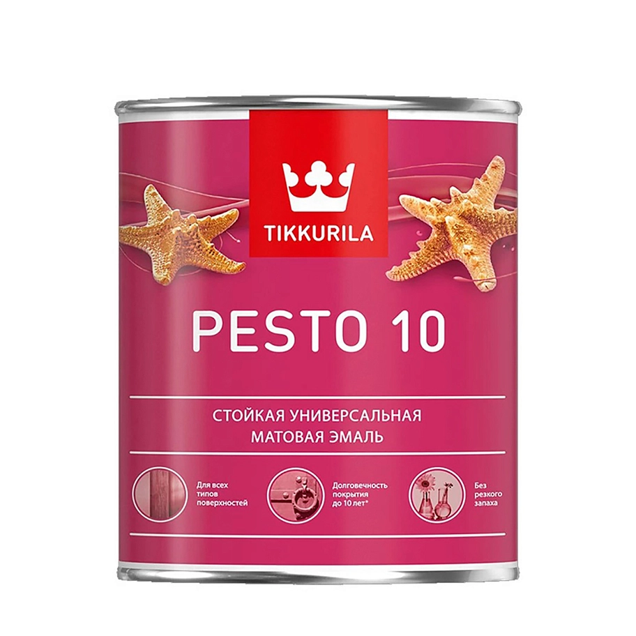 Эмаль универсальная Tikkurila PESTO 10 C матовая 0,9л