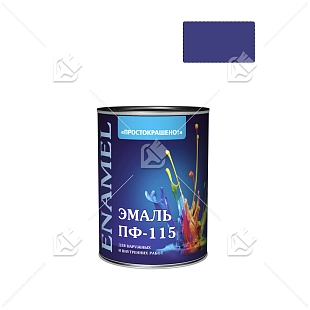 Эмаль ПФ-115 универсальная алкидная Простокрашено васильковая 0,8 кг