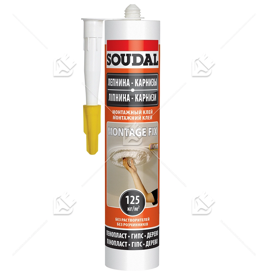 Клей универсальный на водной основе Soudal Montage Fix белый 280 мл.