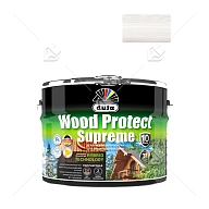 Пропитка декоративная для защиты древесины Dufa Wood Protect Supreme белая 9 л