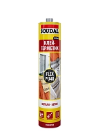 Герметик полиуретановый универсальный Soudal Flex PU 40 черный 300 мл.
