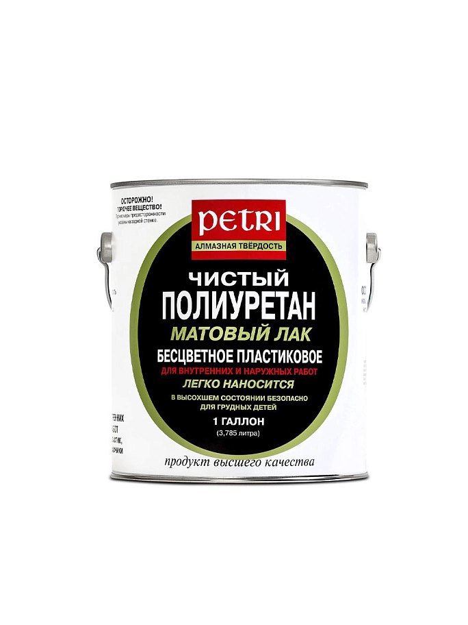 Лак для деревянных поверхностей Petri DIAMOND HARD матовый 3,78л