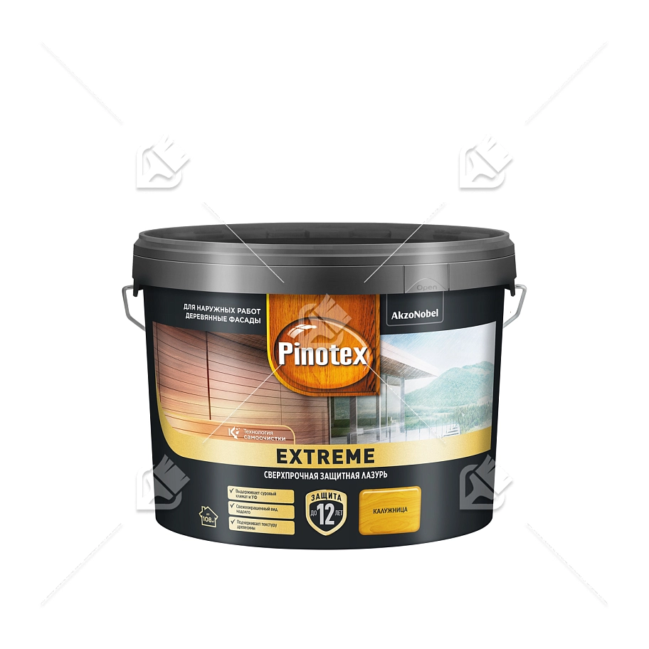Пропитка декоративная для защиты древесины Pinotex Extreme калужница полуматовая 9 л