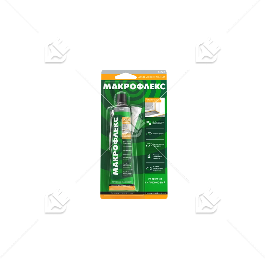 Герметик силиконовый универсальный Макрофлекс AX104 белый 70 мл.