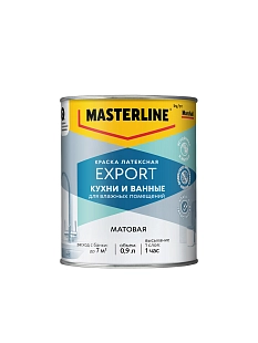 Краска для кухни и ванной латексная Masterline матовая база BC 0,9 л