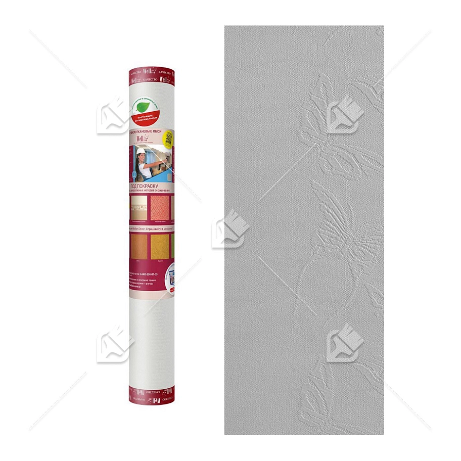 Стеклообои под покраску Wellton Decor Бабочка 1х12,5 м.