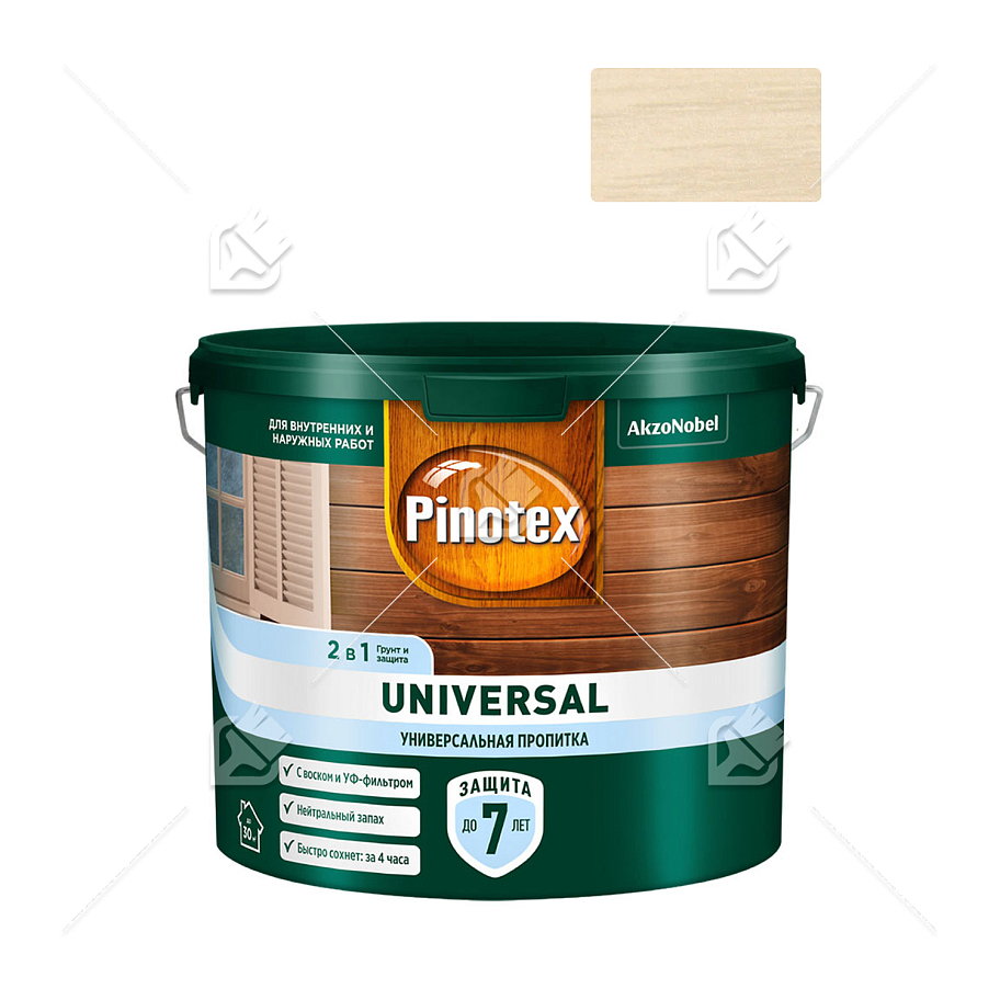 Pinotex Universal 2 в 1 универсальная пропитка для древесины Берёза 2,5 л