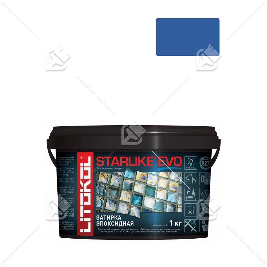 Затирка эпоксидная Litokol Starlike Evo S.350 сапфировый 1 кг.
