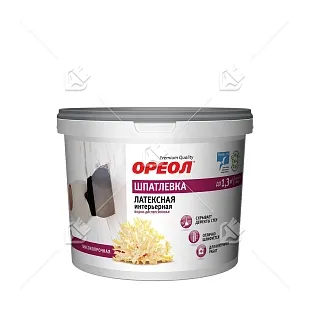 Шпатлевка для внутренних работ латексная Ореол 4 кг.