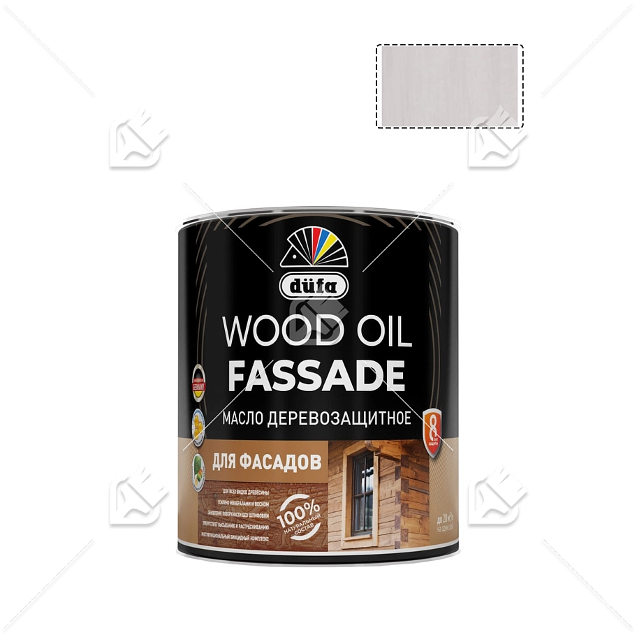 Масло деревозащитное для фасадов Dufa Wood Oil Fassade серый 0,9 л.
