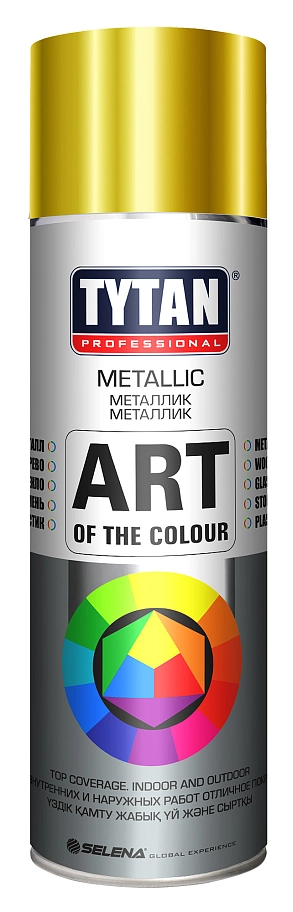 Краска универсальная аэрозольная акриловая Tytan Professional Art of the colour золотой металлик 400 мл.