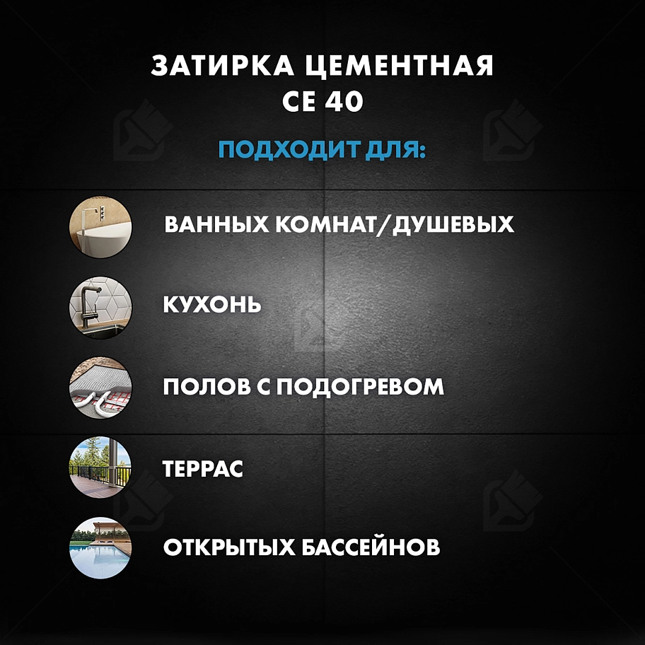 Затирка для швов до 10 мм водоотталкивающая Церезит СЕ 40 Аквасатик 88 темно-синяя 2 кг