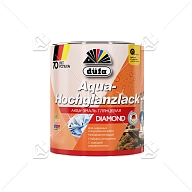 Эмаль для дерева и металла акриловая Dufa Aqua-Hochglanzlack глянцевая белая 2,5 кг.