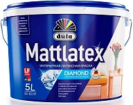 Краска для стен и потолков для влажных помещений латексная Dufa Mattlatex D100 матовая белая 10 л.