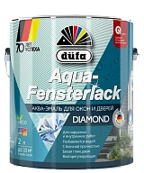 Эмаль для окон и дверей влагорегулирующая Dufa Aqua-Fensterlack глянцевая белая 2 л