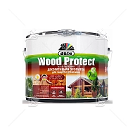 Пропитка декоративная для защиты древесины Dufa Wood Protect белая 10 л