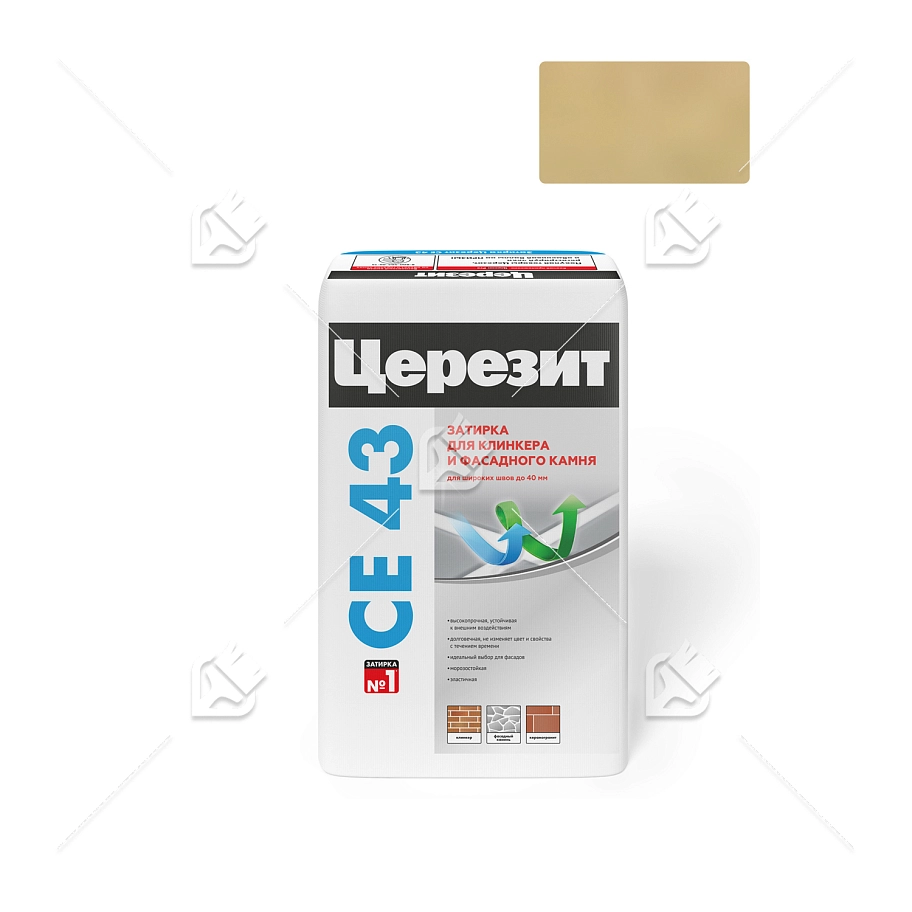 Затирка для широких швов от 5 до 40 мм Церезит CE 43 Super Strong карамель 25 кг